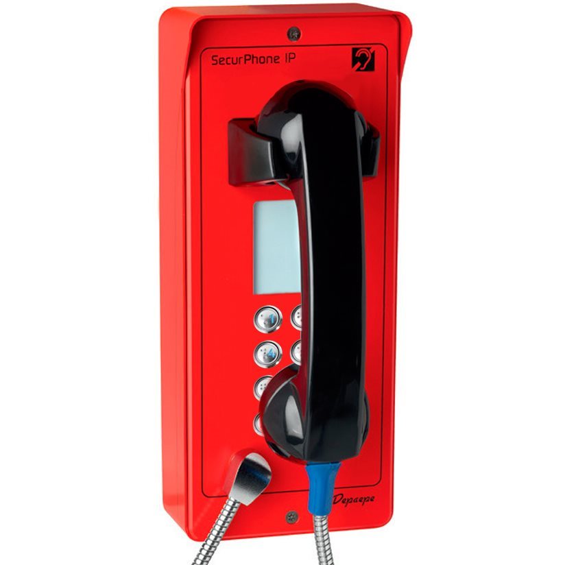   Téléphones SIP   Téléphone d'urgence extérieur avec clavier rouge PVI20R